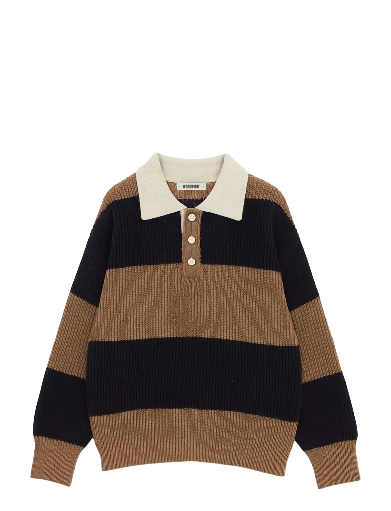 WOODBIRD Wblotu Gestreift Polo Braun - L - Herren