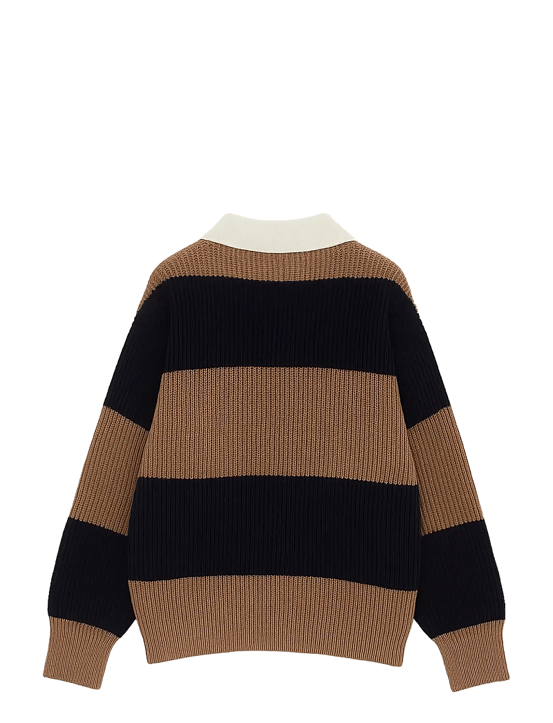 Woodbird - WBLotu Striped Polo - stickade pikéer - navy striped - 2
