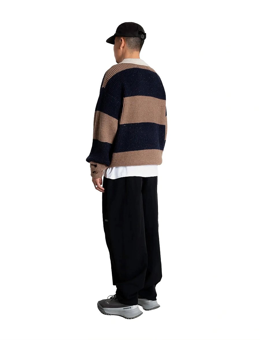 Woodbird - WBLotu Striped Polo - adīti polo krekli ar garām piedurknēm - navy striped - 4