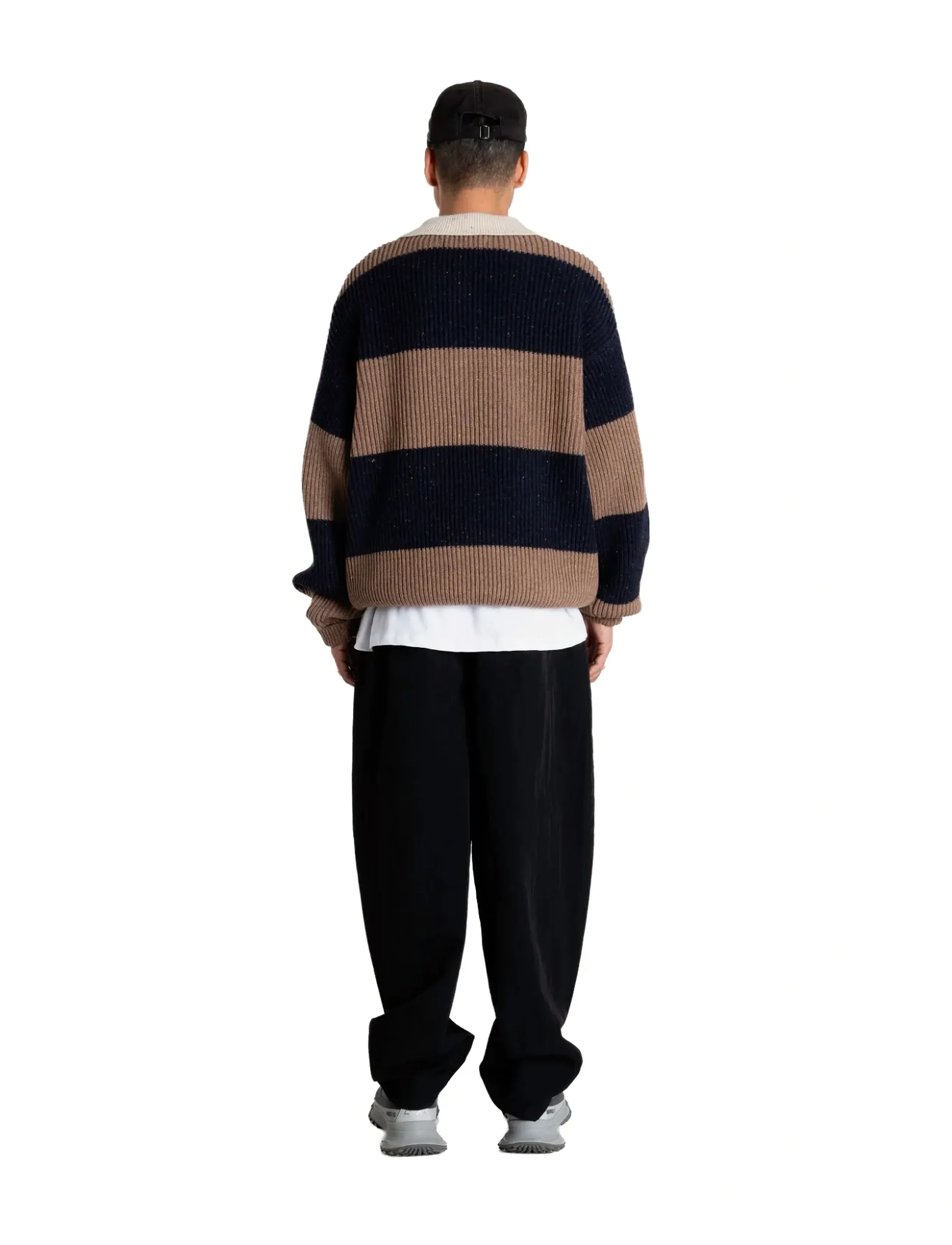 Woodbird - WBLotu Striped Polo - dzianinowe koszulki polo z długim rękawem - navy striped - 5
