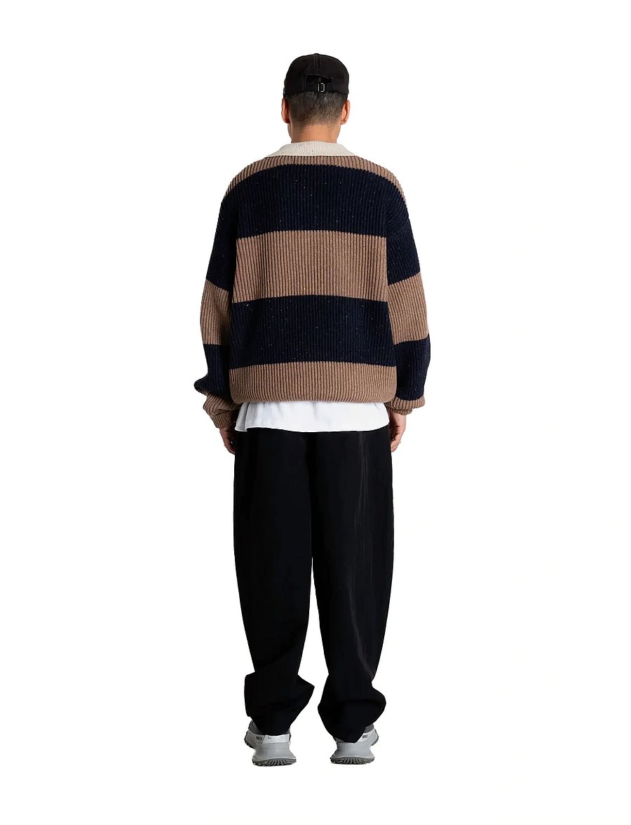 Woodbird - WBLotu Striped Polo - adīti polo krekli ar garām piedurknēm - navy striped - 5
