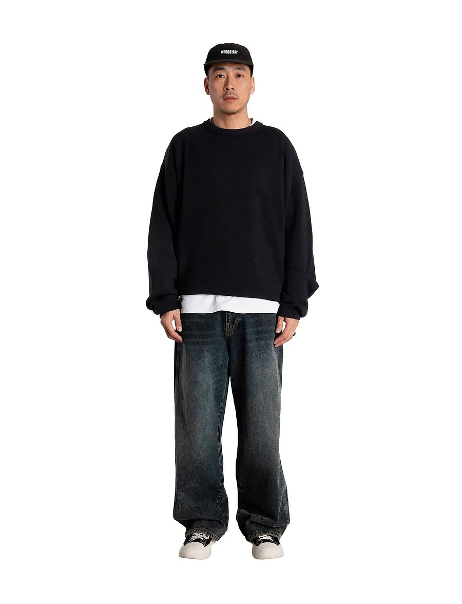 Woodbird - WBKurt Wobbly Crew - rundhals - black - 0