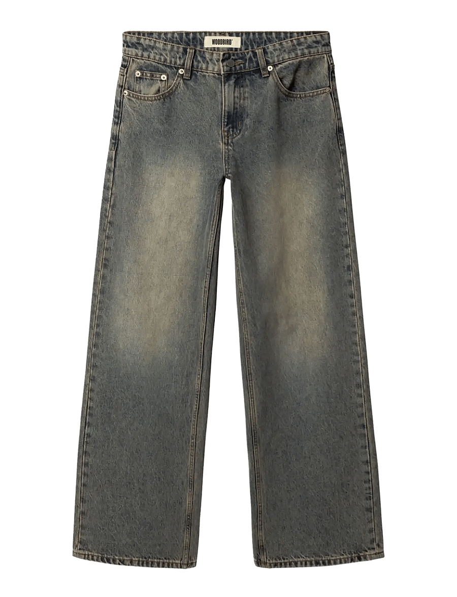 Woodbird - WBAya Aged Jeans - brede jeans - dark blue - 1