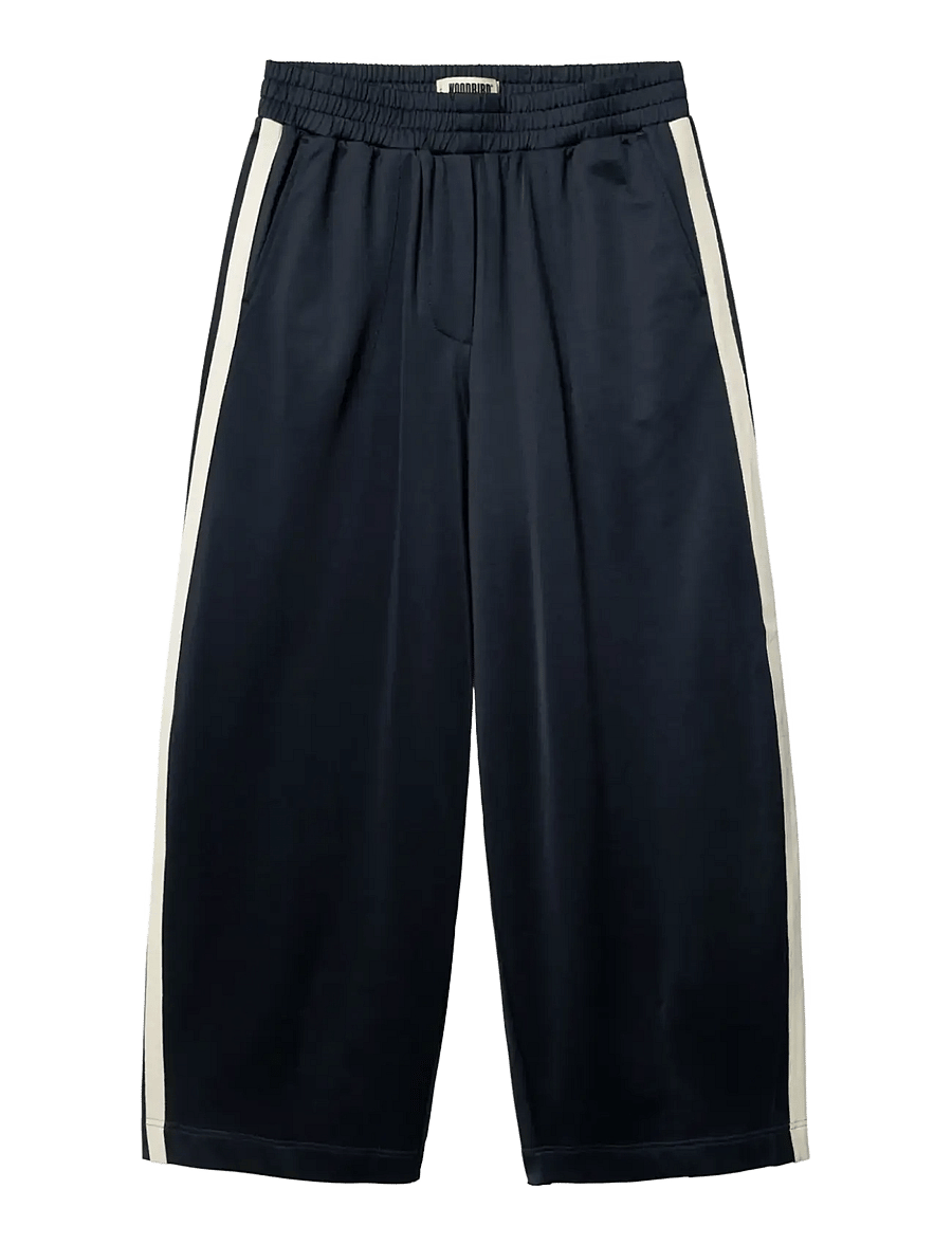 Woodbird - WBPoke Track Pants - bukser med brede ben - dark navy - 1