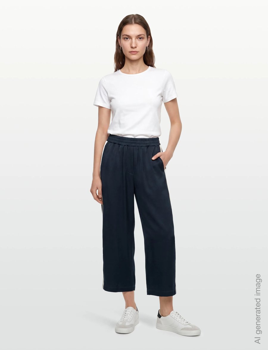 Woodbird - WBPoke Track Pants - bukser med brede ben - dark navy - 0