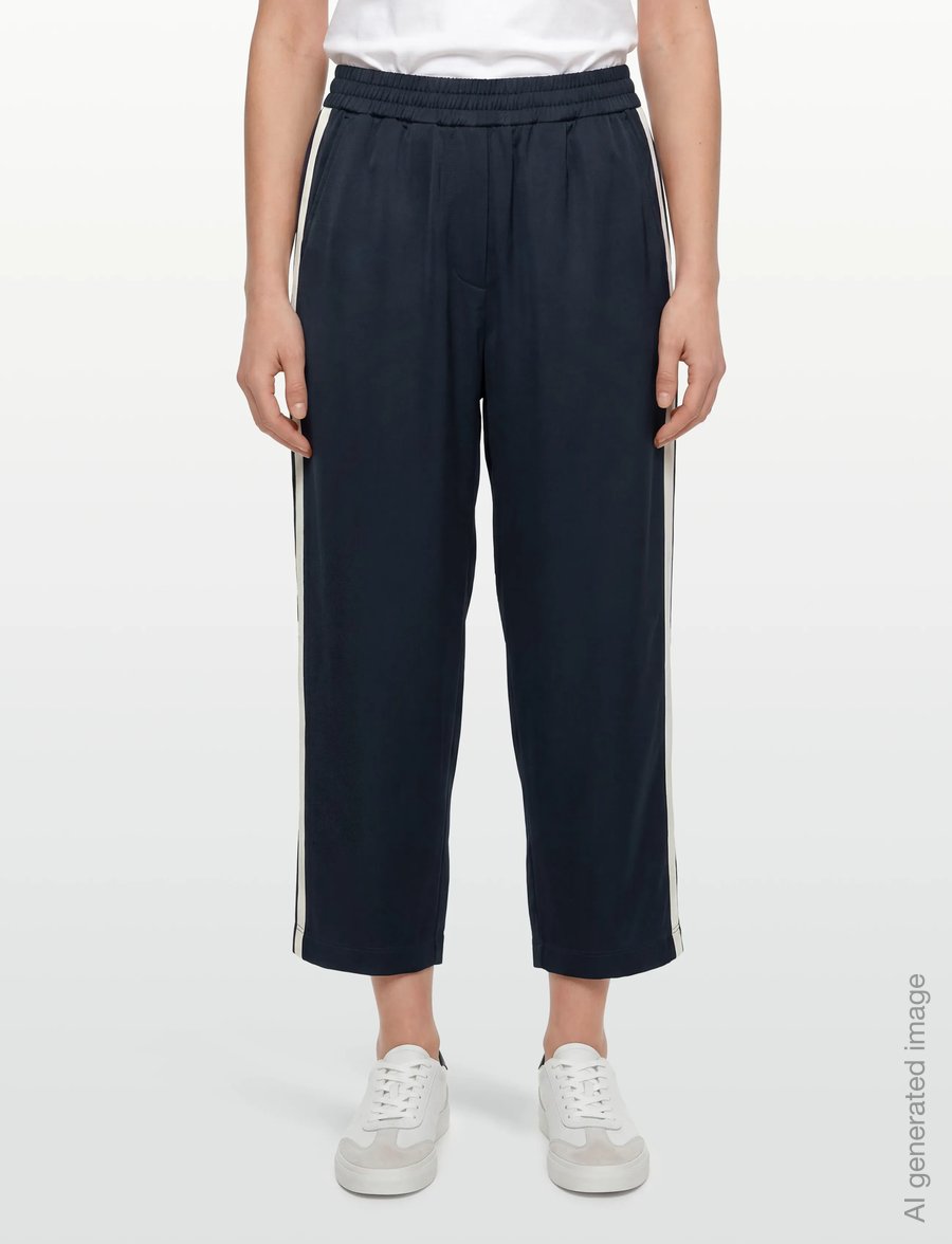 Woodbird - WBPoke Track Pants - bukser med brede ben - dark navy - 3