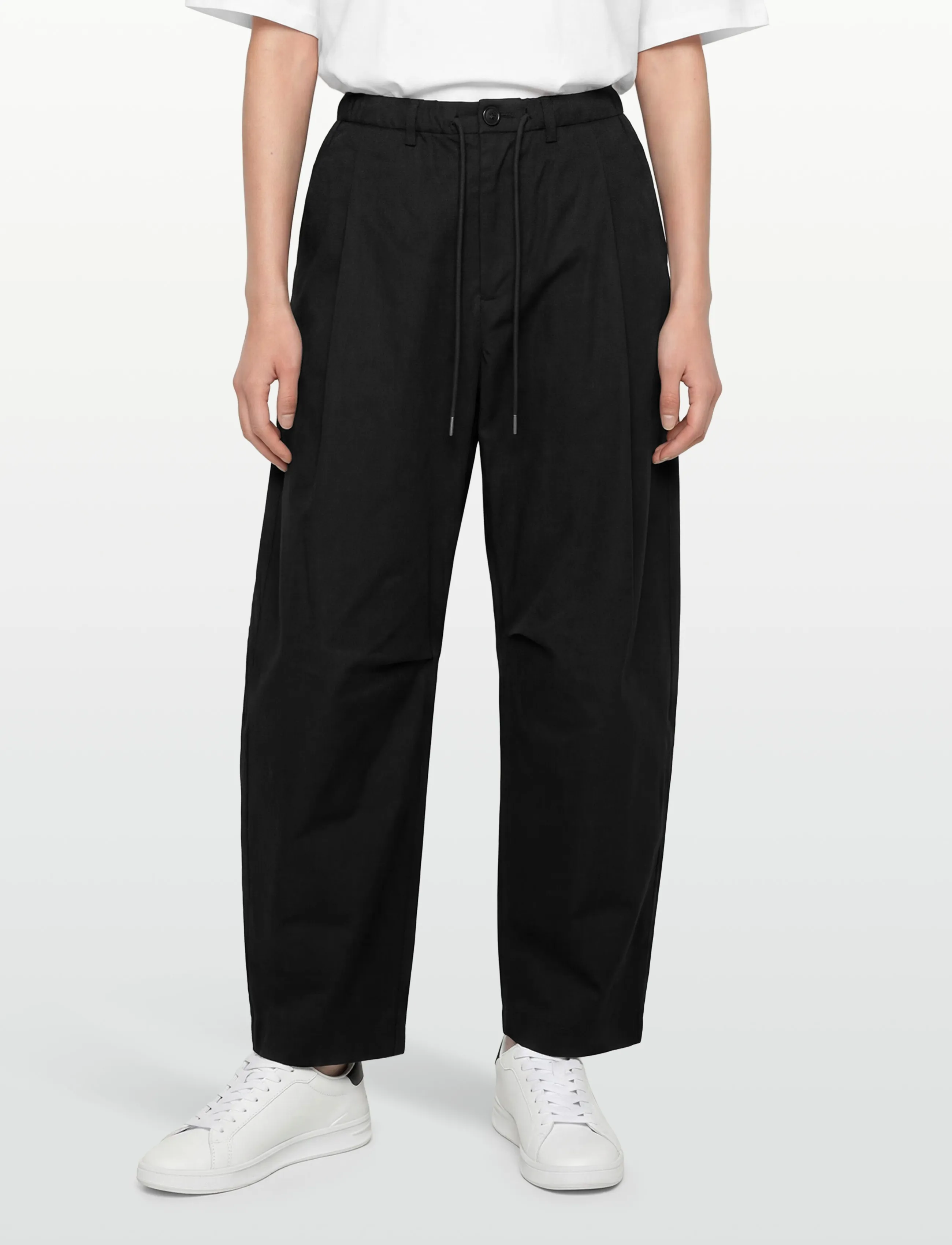 Woodbird - WBSoy Pants - hosen mit weitem bein - black - 3