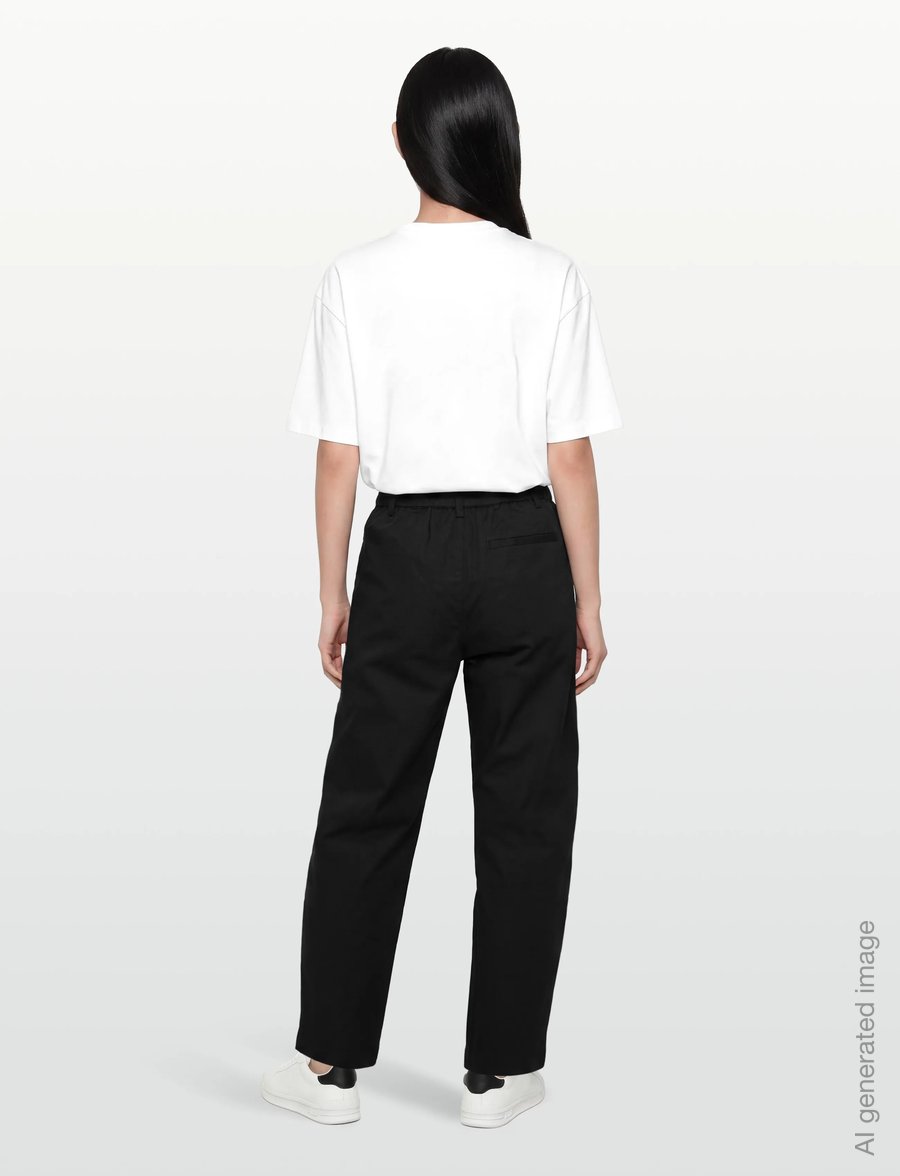 Woodbird - WBSoy Pants - wide leg trousers - black - 4