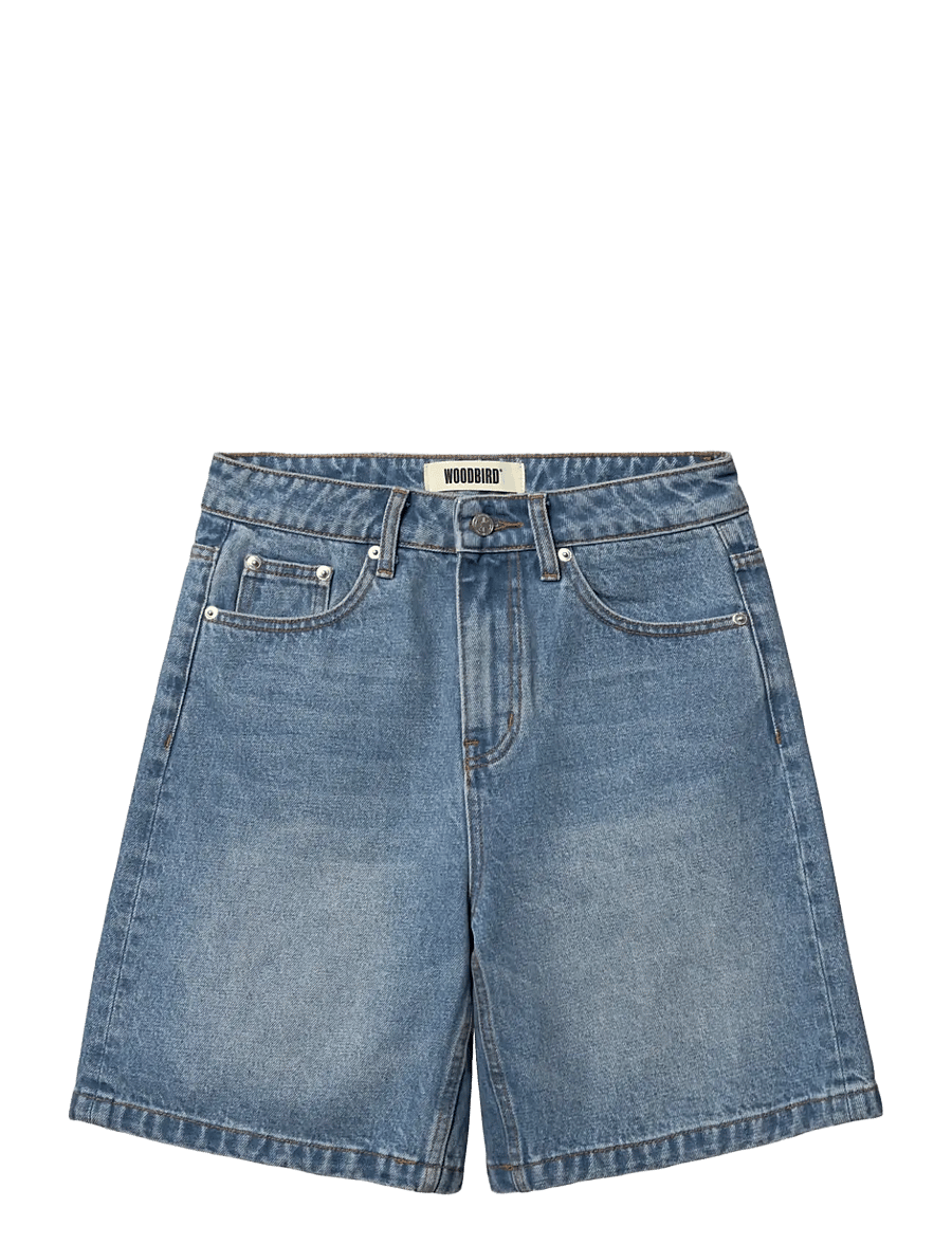 Woodbird - WBMaggie Orig Shorts - jorts - blue washed - 1