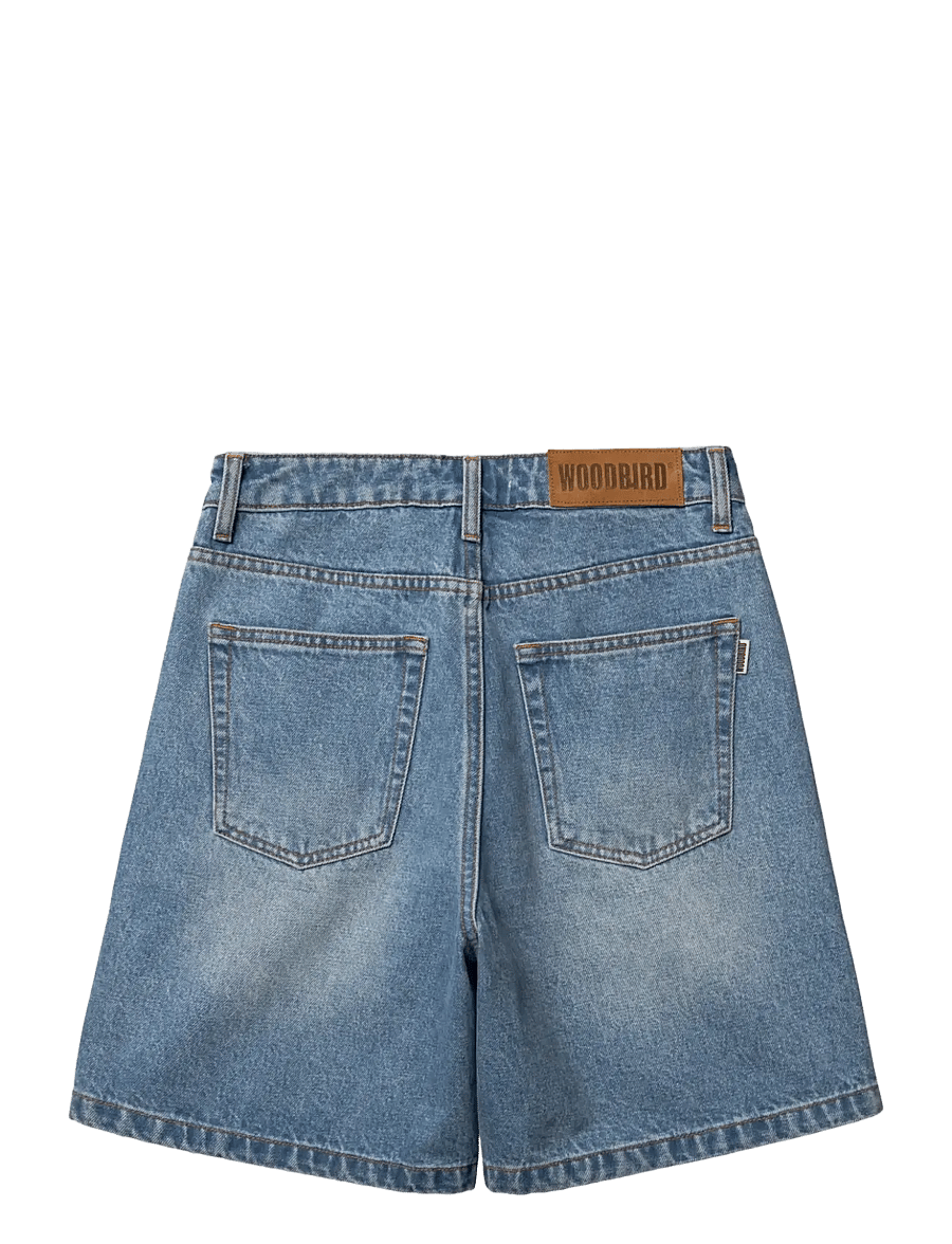 Woodbird - WBMaggie Orig Shorts - jorts - blue washed - 2