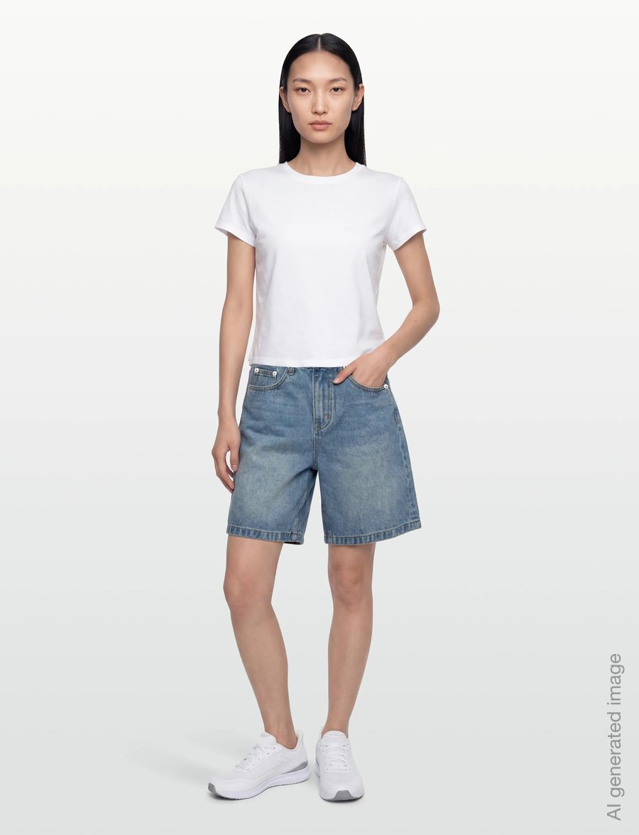 Woodbird - WBMaggie Orig Shorts - jorts - blue washed - 0