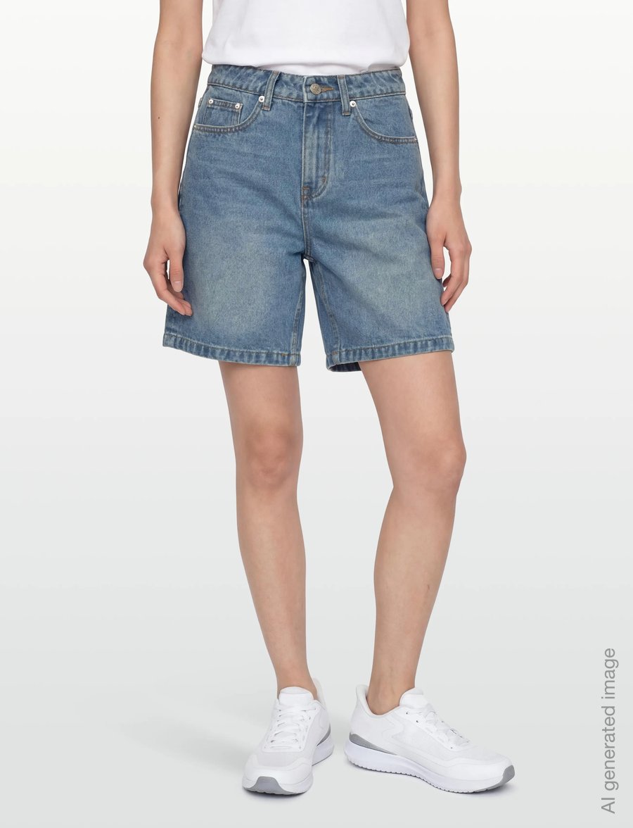 Woodbird - WBMaggie Orig Shorts - jorts - blue washed - 3