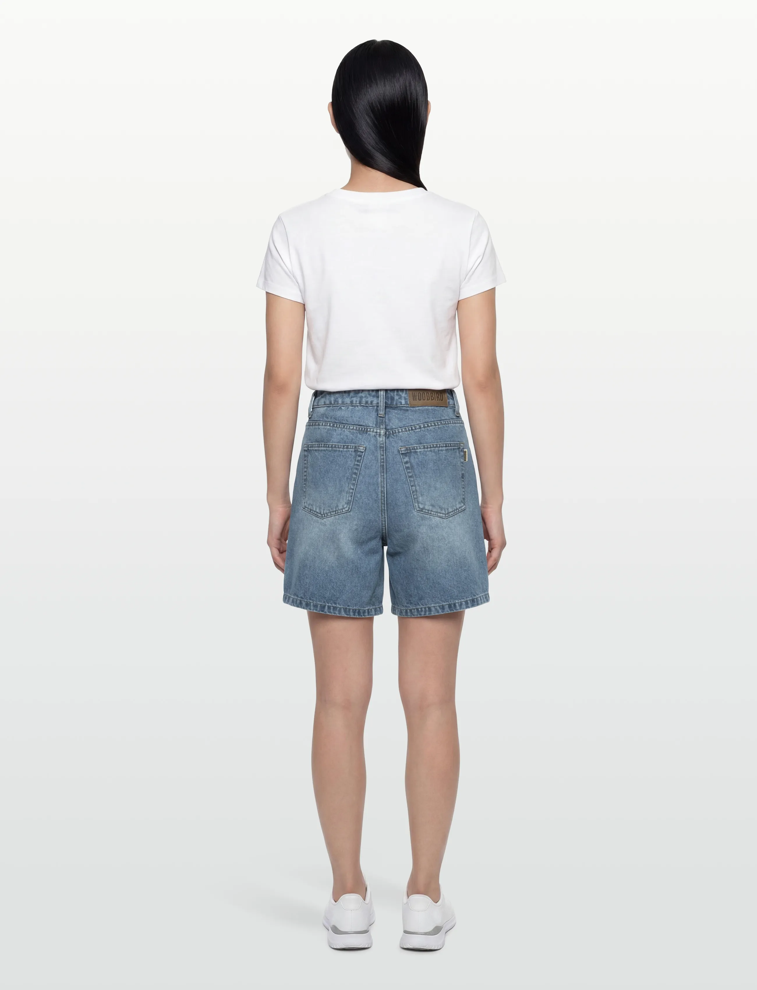Woodbird - WBMaggie Orig Shorts - jorts - blue washed - 4
