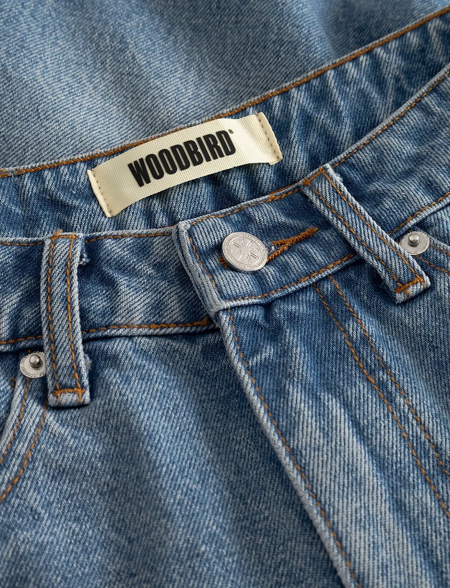 Woodbird - WBMaggie Orig Shorts - jorts - blue washed - 5