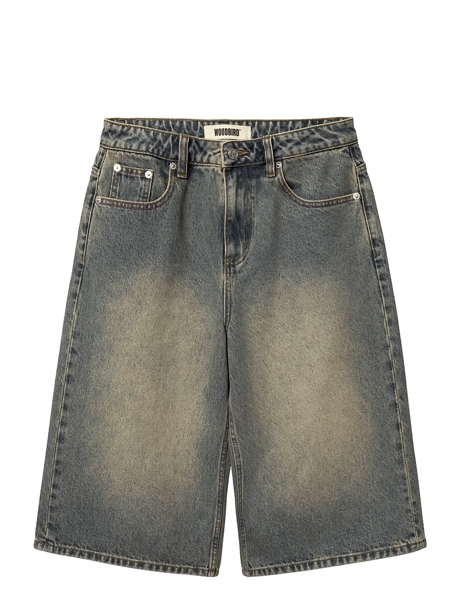 Woodbird - WBShan Aged Shorts - lühikesed teksapüksid - dark blue - 0