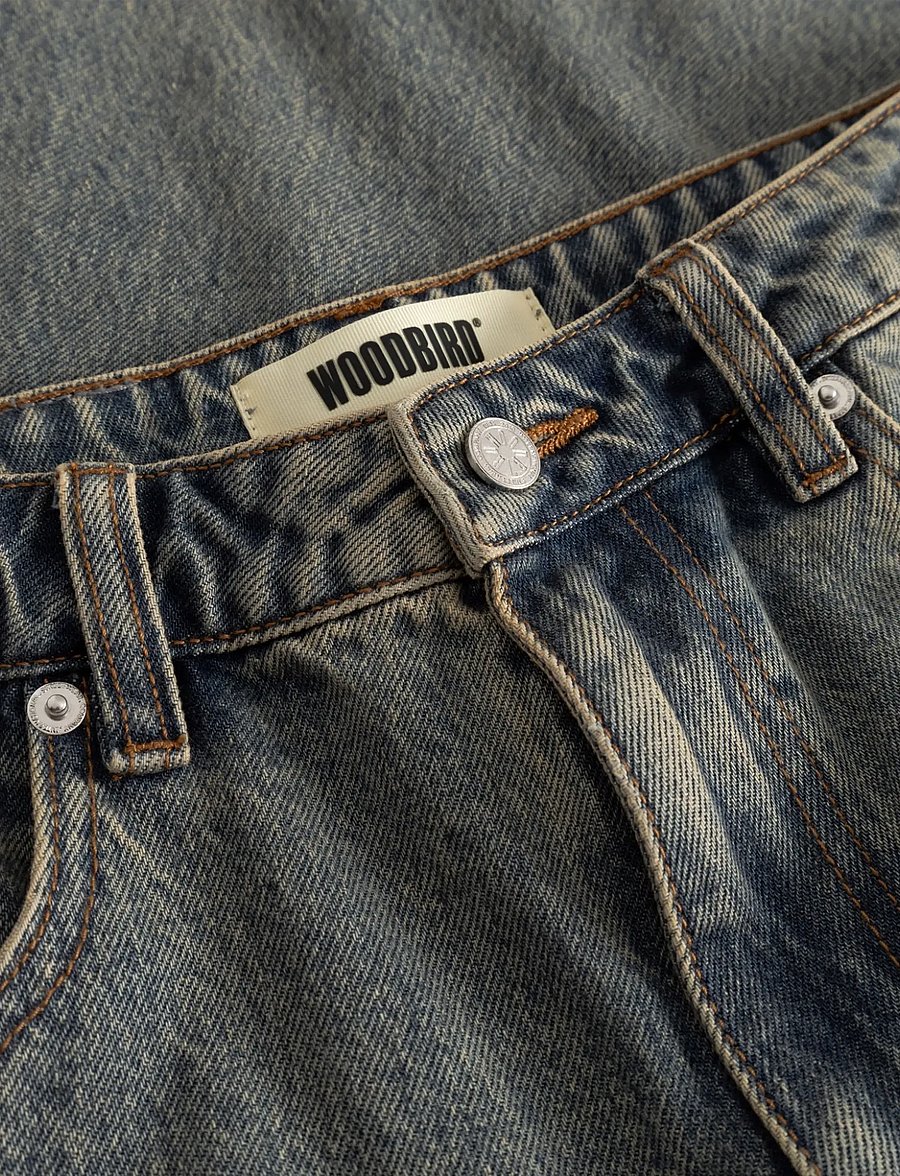 Woodbird - WBShan Aged Shorts - lühikesed teksapüksid - dark blue - 2