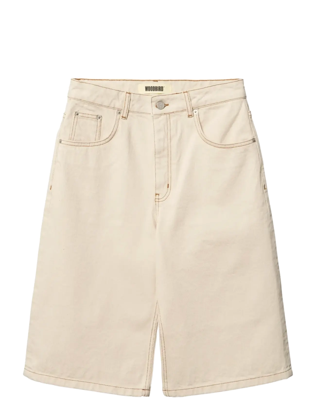 Woodbird WBShan OW Denim Shorts - Tøj - OFF WHITE / cream