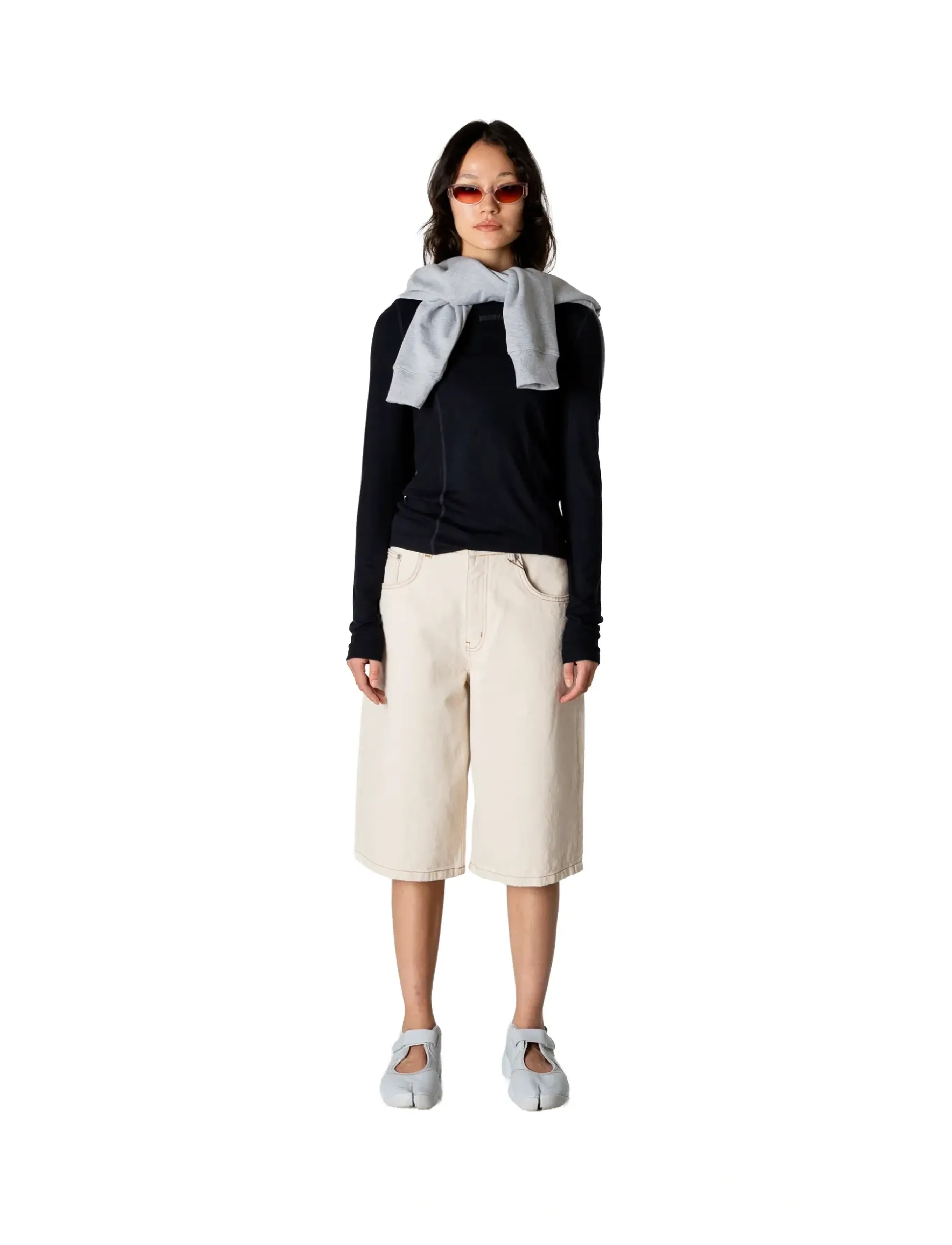 Woodbird Wbshan Ow Denim Shorts, 24/FREE, Cream, Shorts > Denim Shorts, Dame