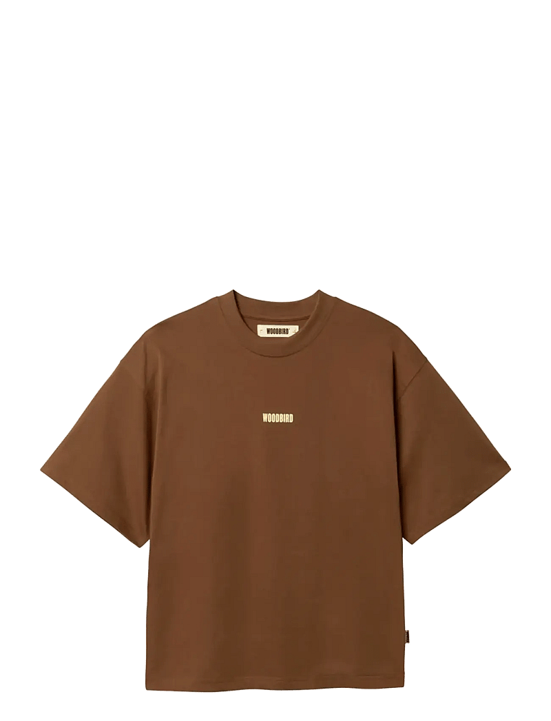 Woodbird - WBJuno Lion Tee - t-shirts - mid brown - 0