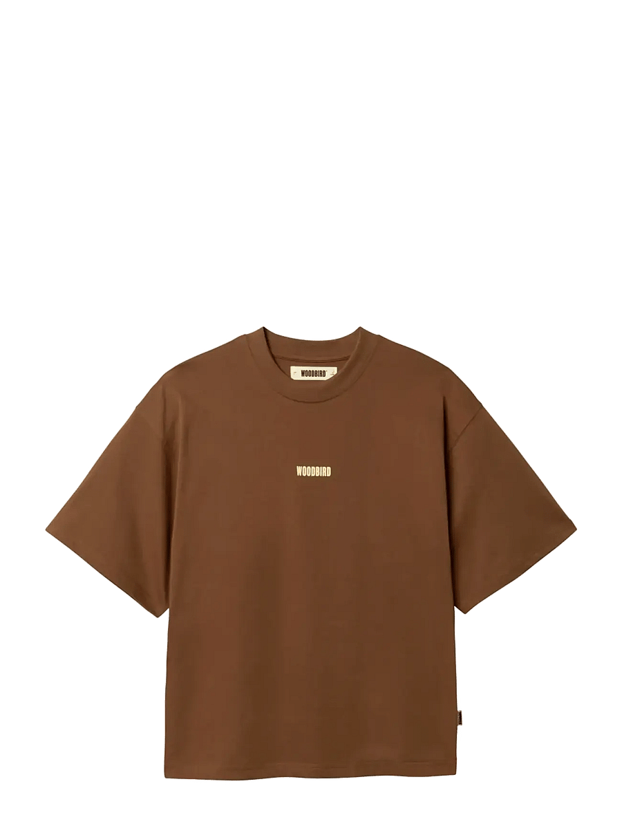 Woodbird - WBJuno Lion Tee - t-shirts - mid brown - 0