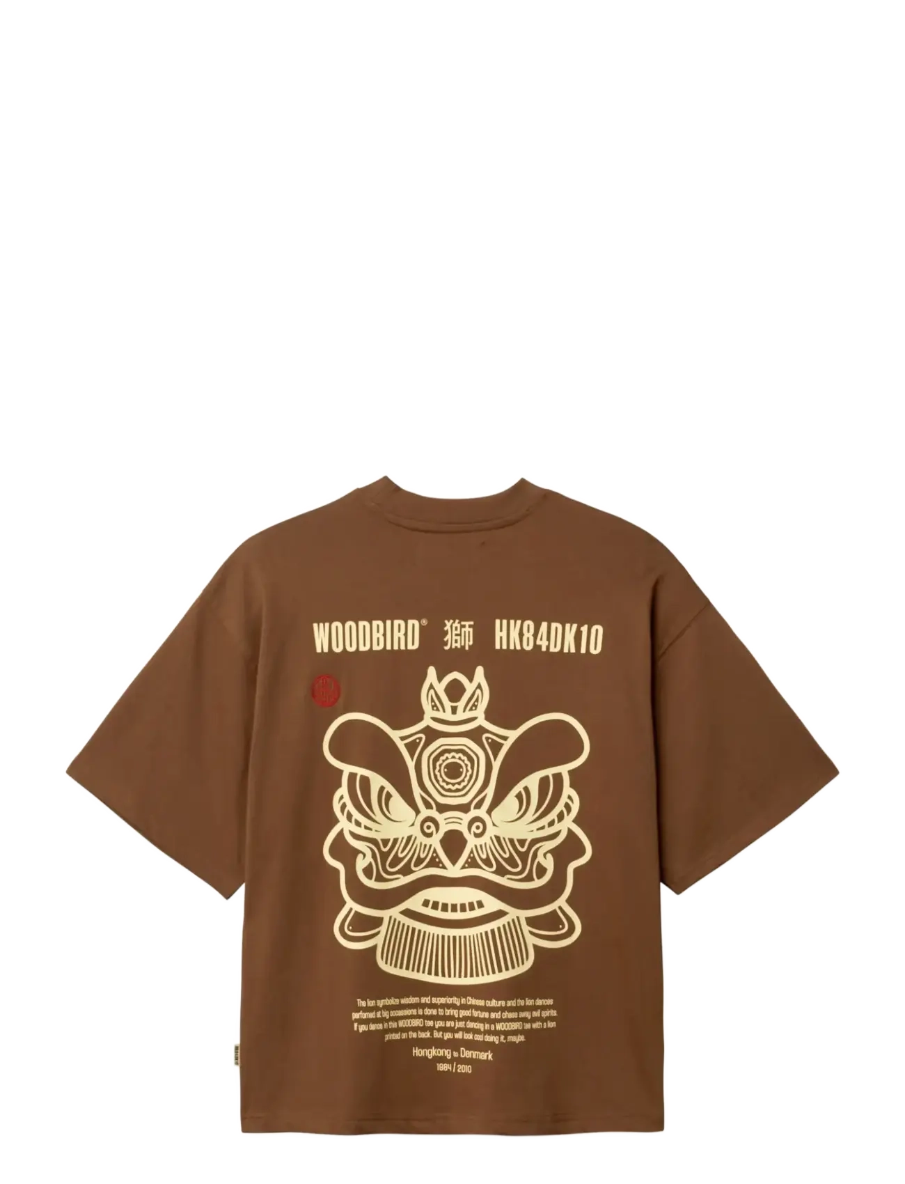 Woodbird - WBJuno Lion Tee - t-shirts - mid brown - 1