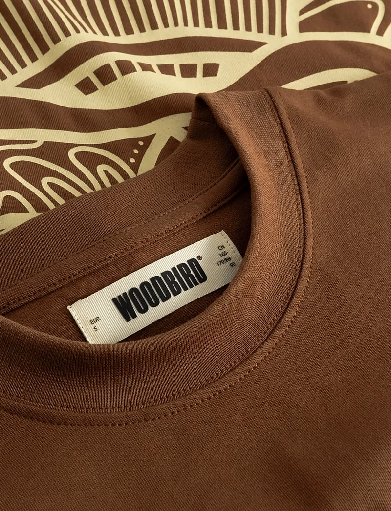 Woodbird - WBJuno Lion Tee - t-shirts - mid brown - 2