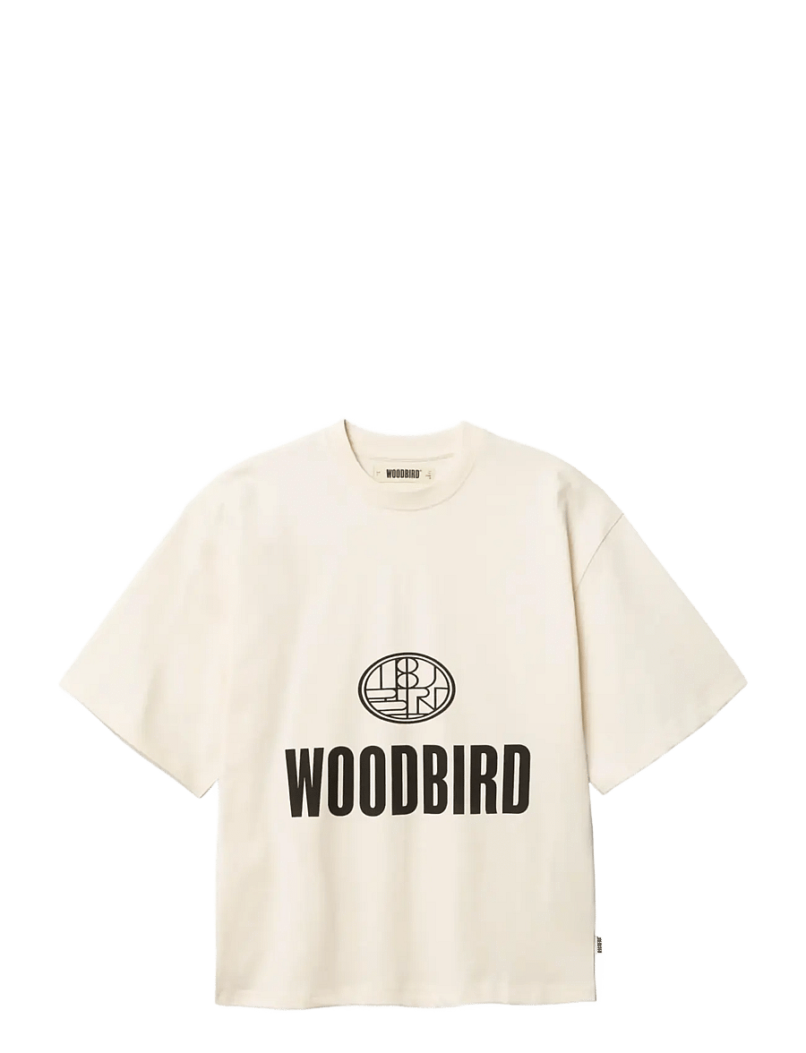 Woodbird - WBJuno Nine Tee - t-shirts - off white - 1
