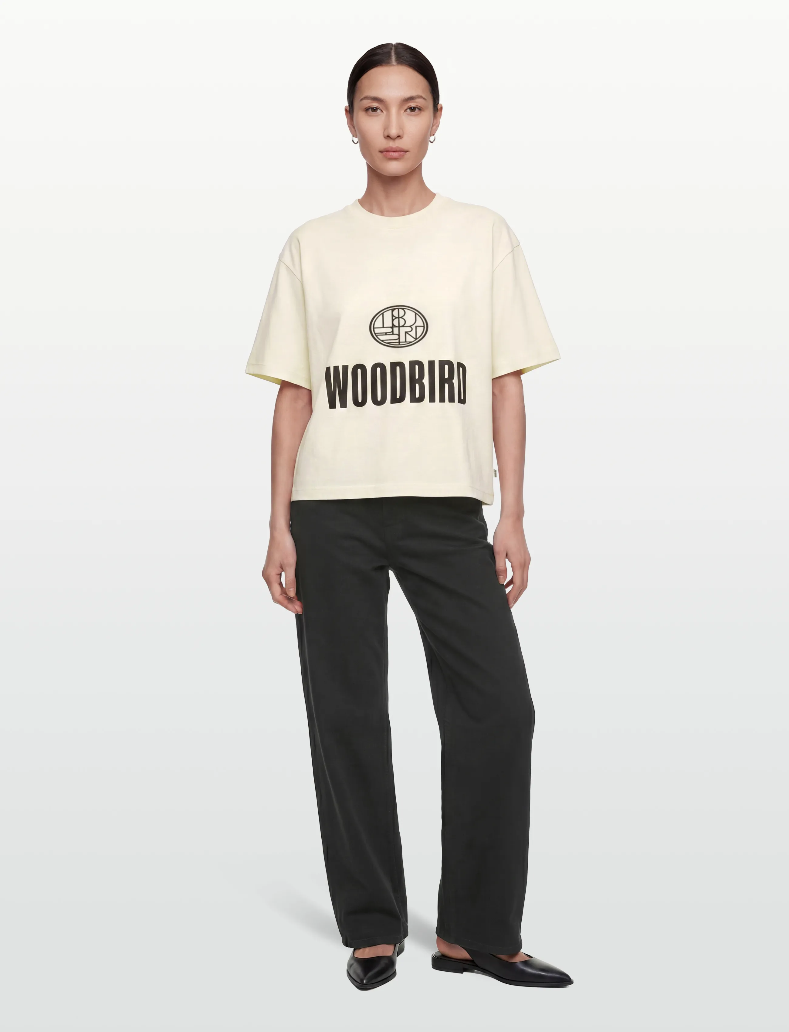 Woodbird WBJuno Nine Tee - T-shirts & Toppar - OFF WHITE / cream
