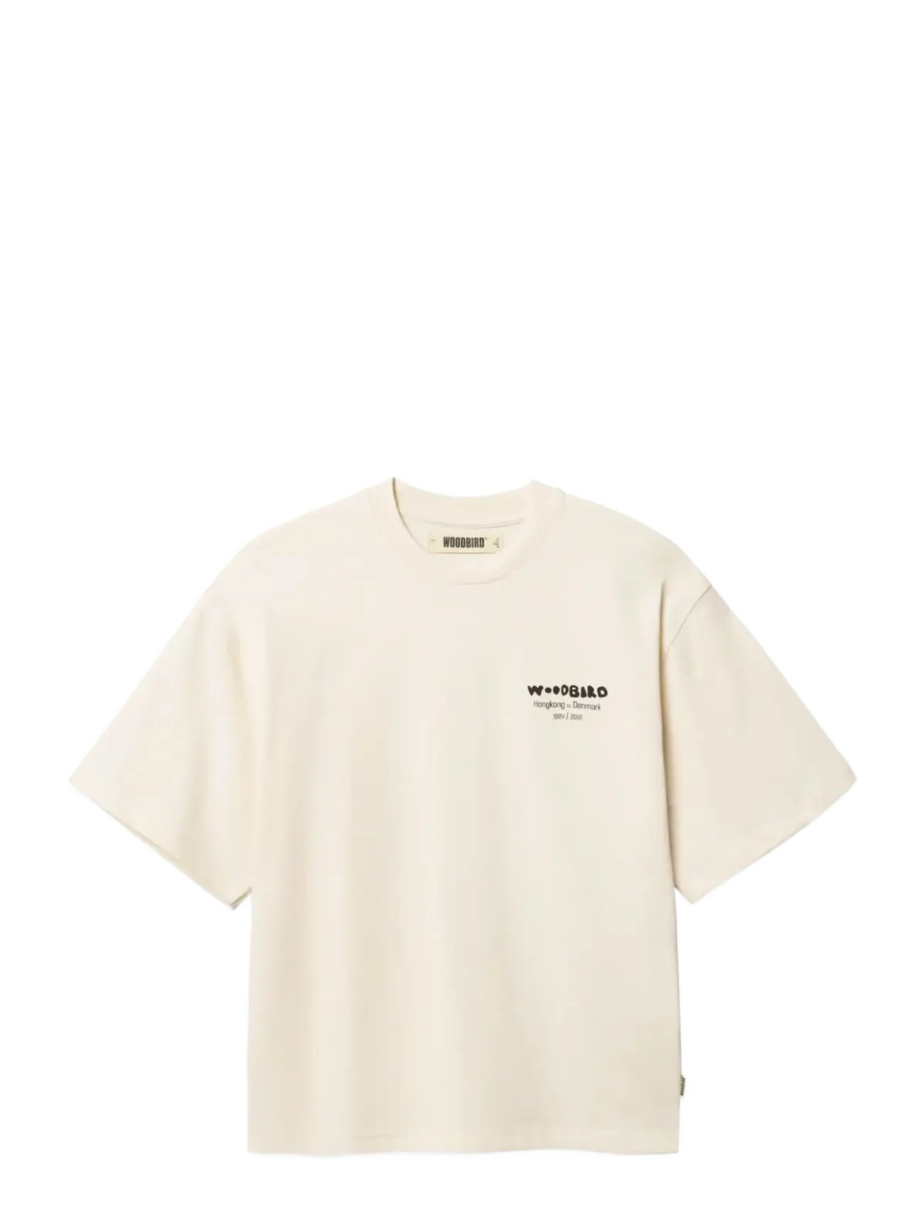 Woodbird WBJuno Wok Tee - T-Shirts & Tops - OFF WHITE / cream
