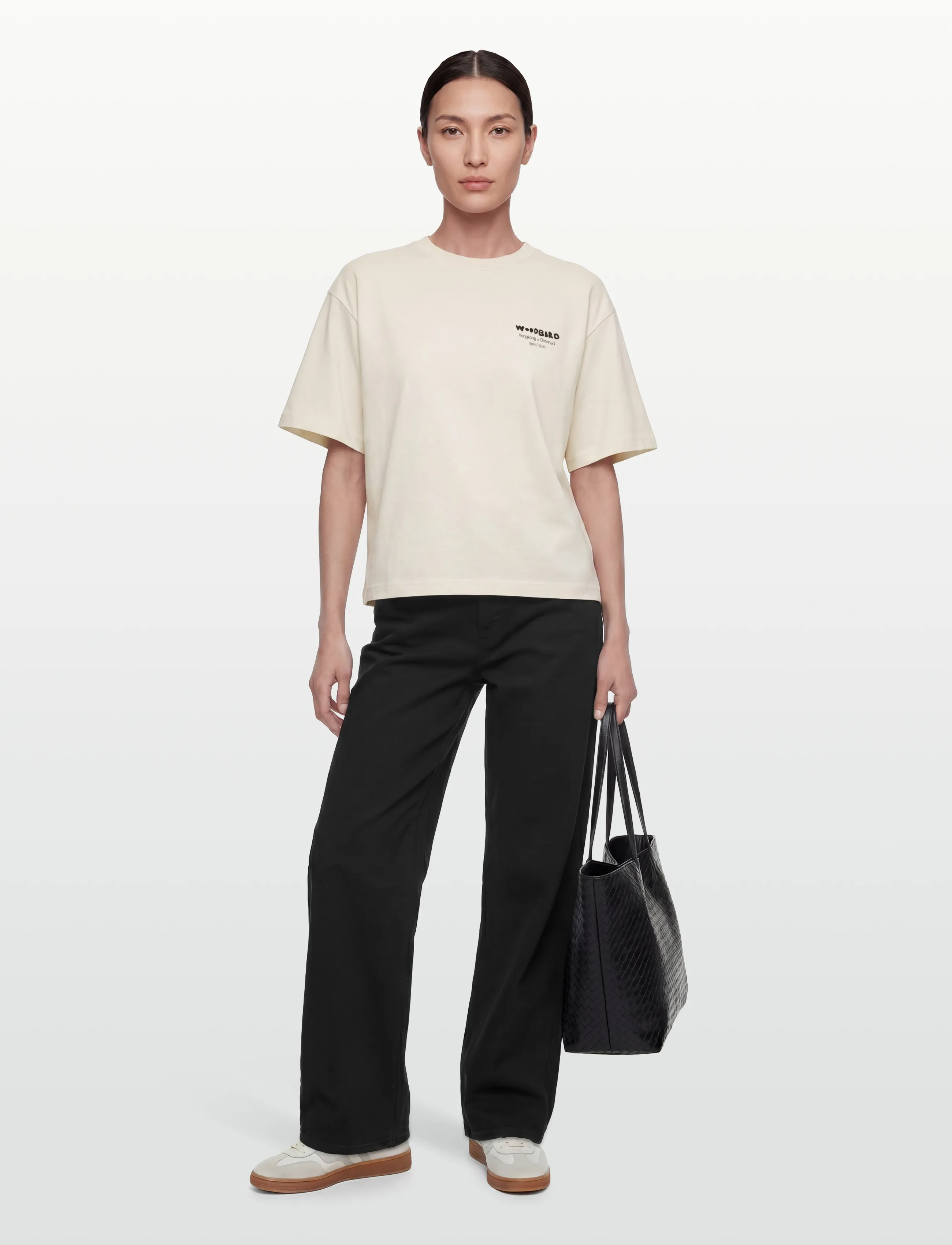 Woodbird WBJuno Wok Tee - T-shirts & Toppar - OFF WHITE / cream