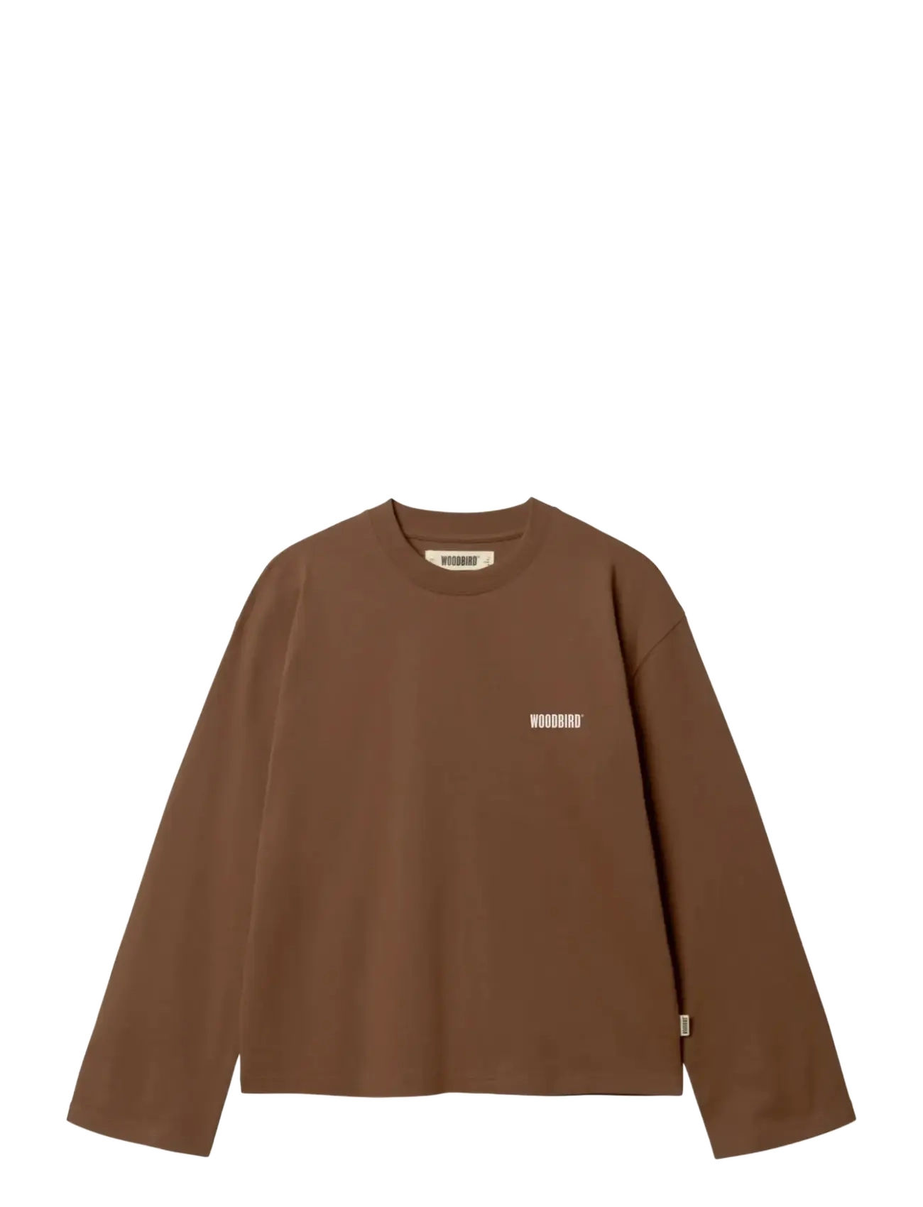 Woodbird - WBJoul L/S WB Tee - langærmede toppe - mid brown - 0