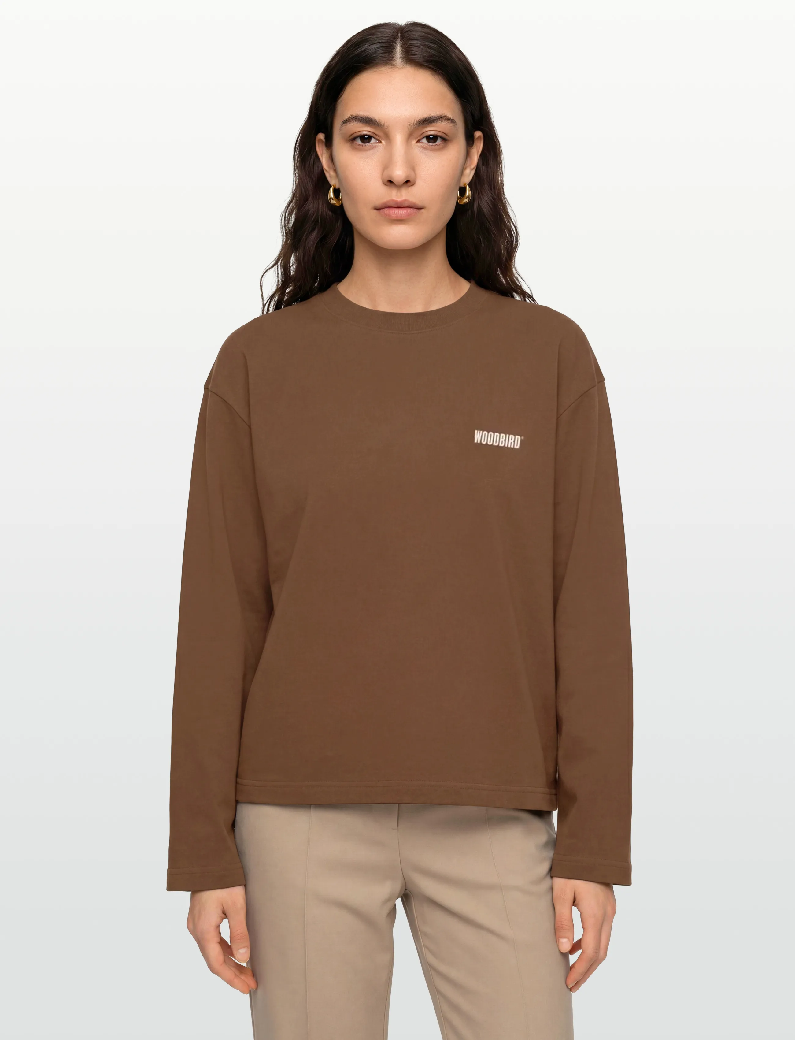 Woodbird - WBJoul L/S WB Tee - pikkade varrukatega alussärgid - mid brown - 3