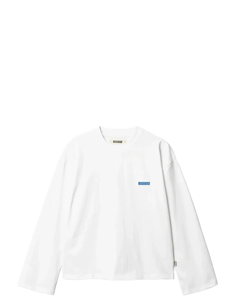 Woodbird - WBJoul L/S WB Tee - langärmlige tops - white - 0