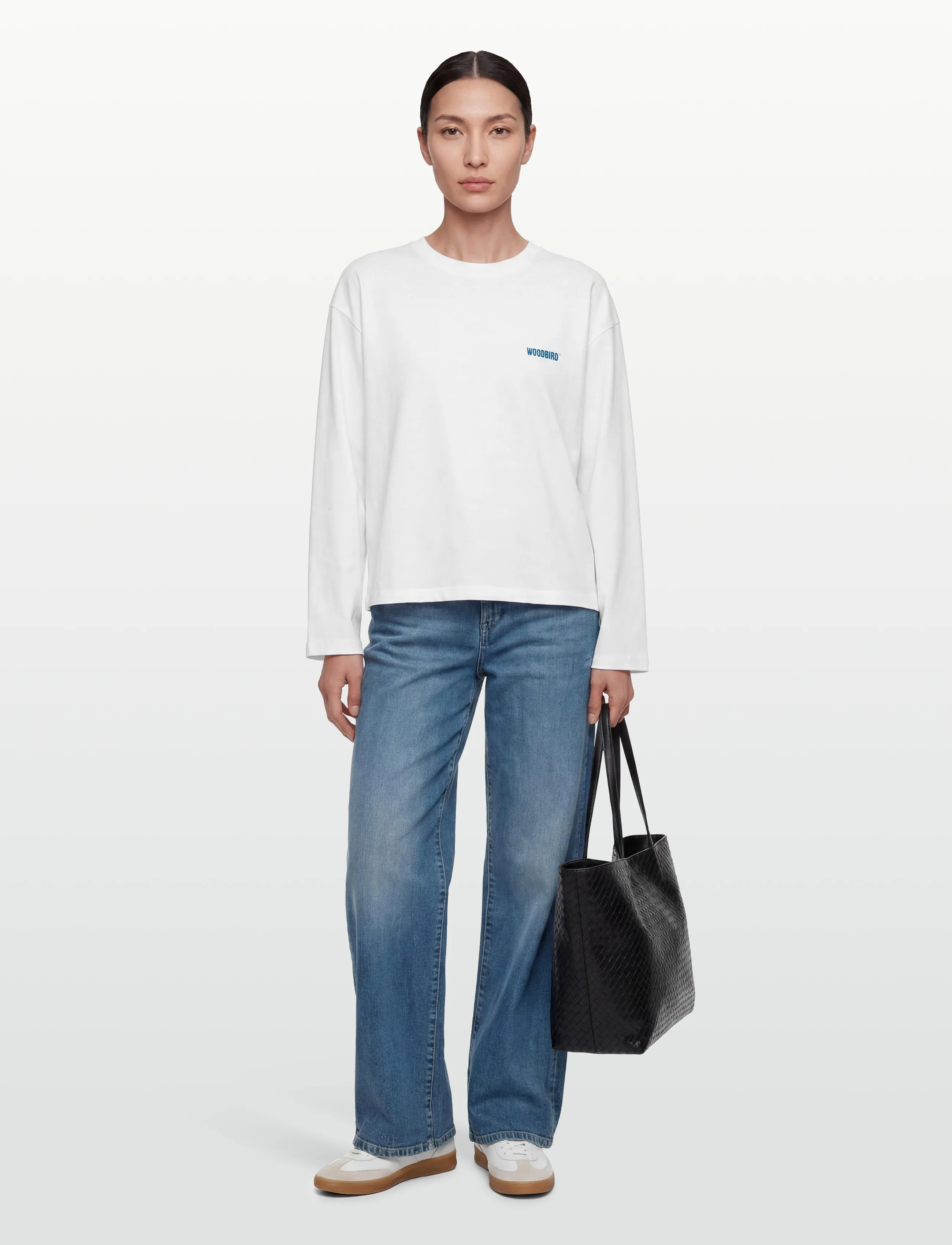 Woodbird - WBJoul L/S WB Tee - langärmlige tops - white - 0