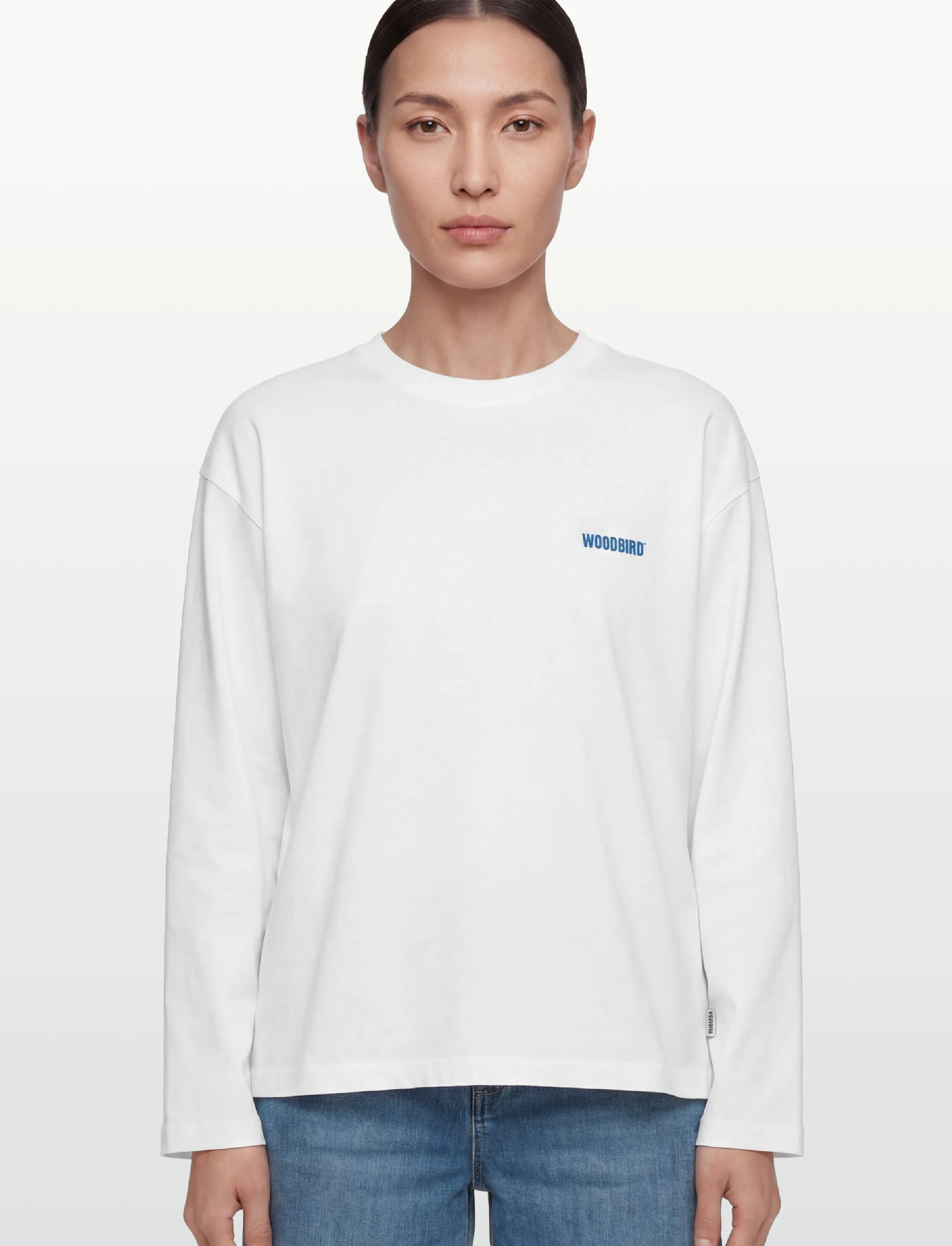 Woodbird - WBJoul L/S WB Tee - langärmlige tops - white - 3