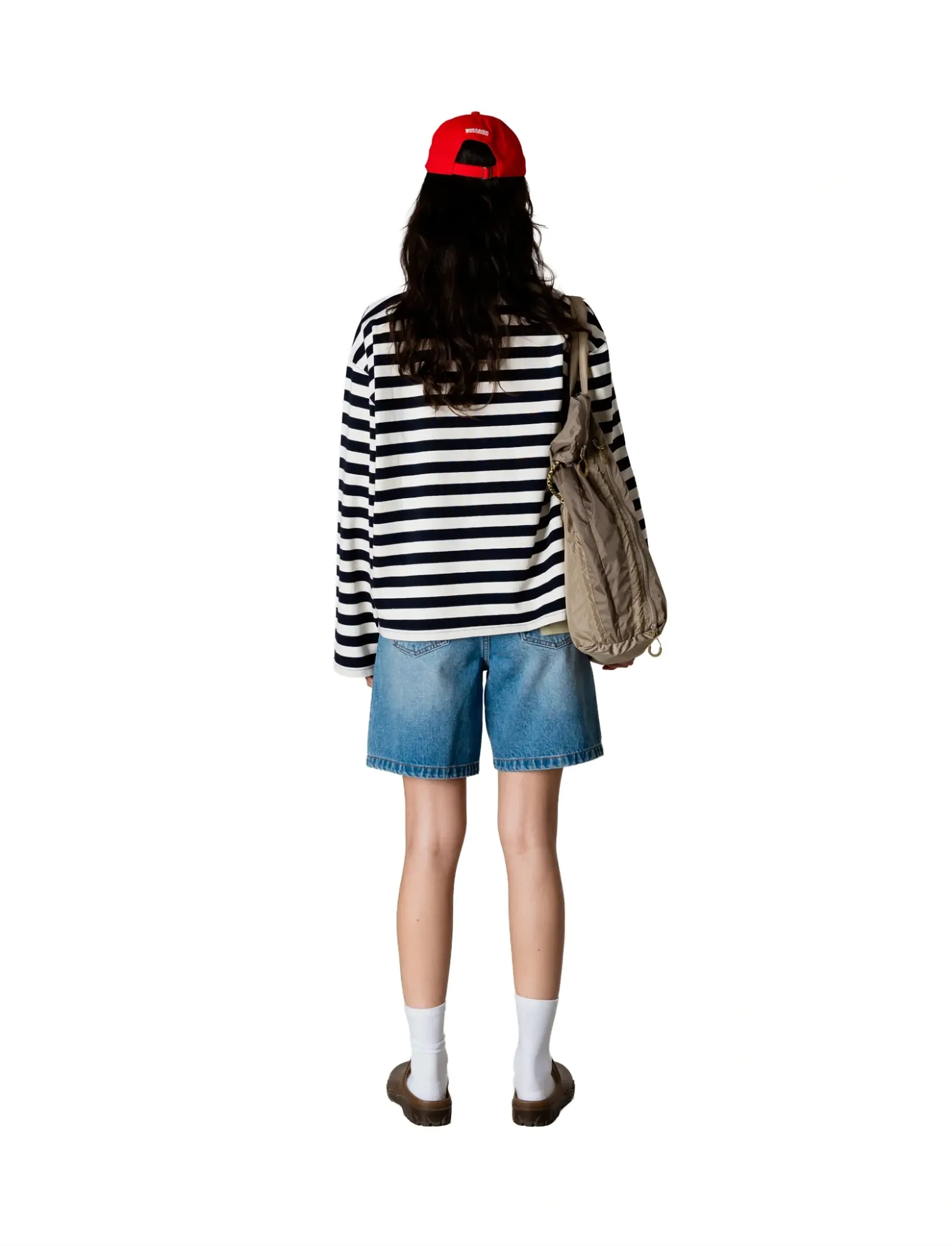 Woodbird - WBJoul Wide Sleeve Stripe Tee - langærmede toppe - navy-white - 4