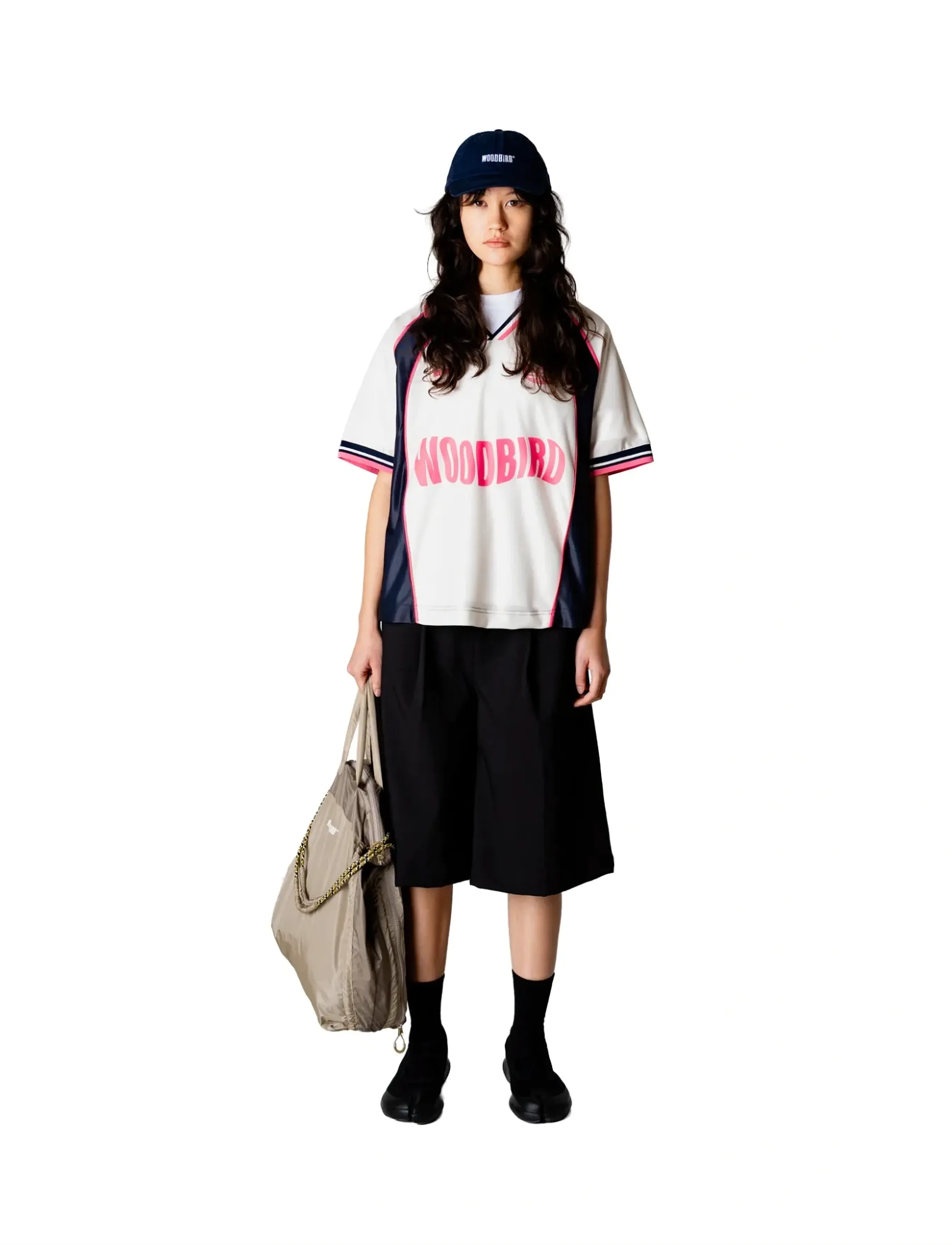 Woodbird WBWaka S/S Sports Polo - T-Shirts & Tops - OFF WHITE-NAVY / pink/rose