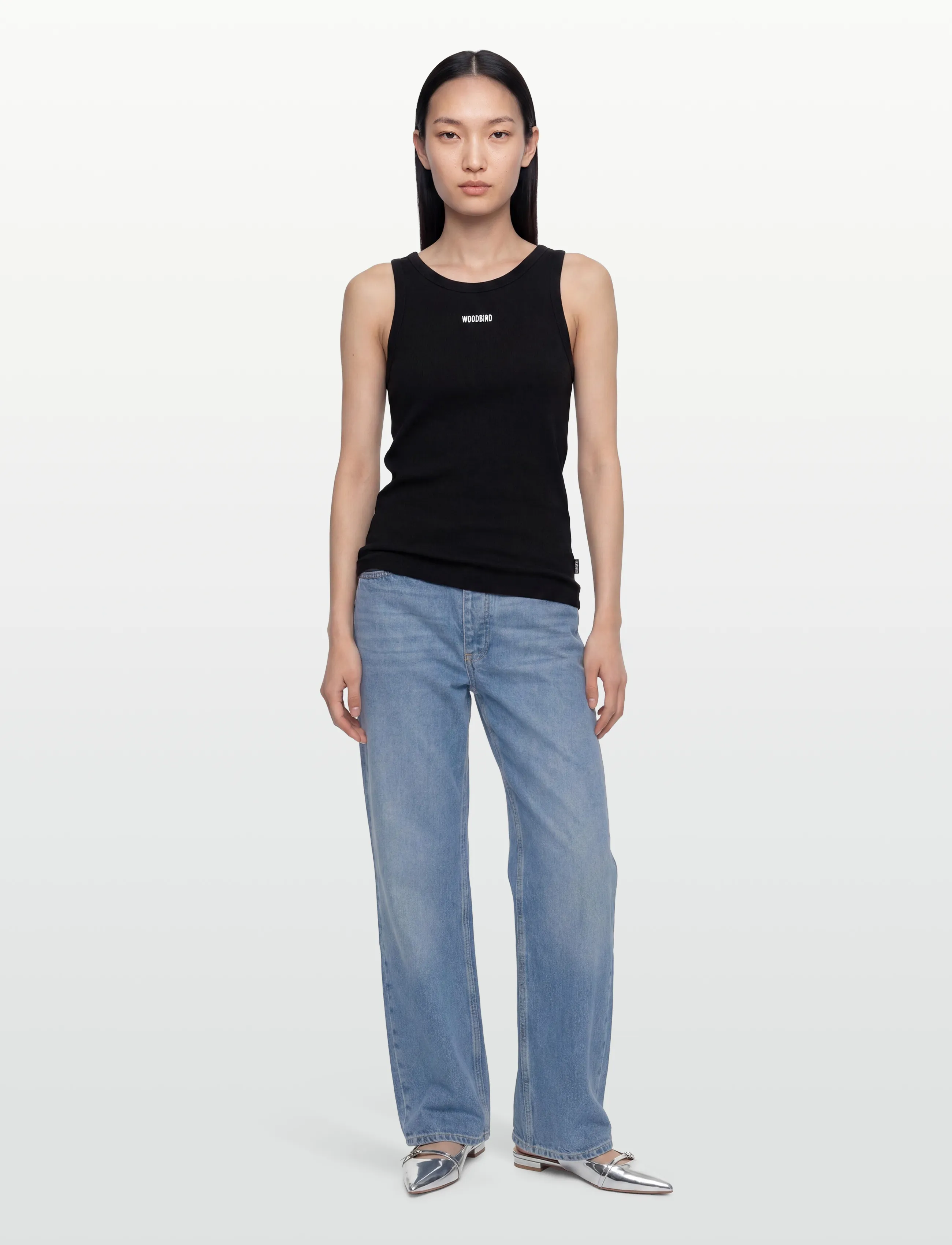 Woodbird - WBDee Rib Tank Top - linnen - black - 0