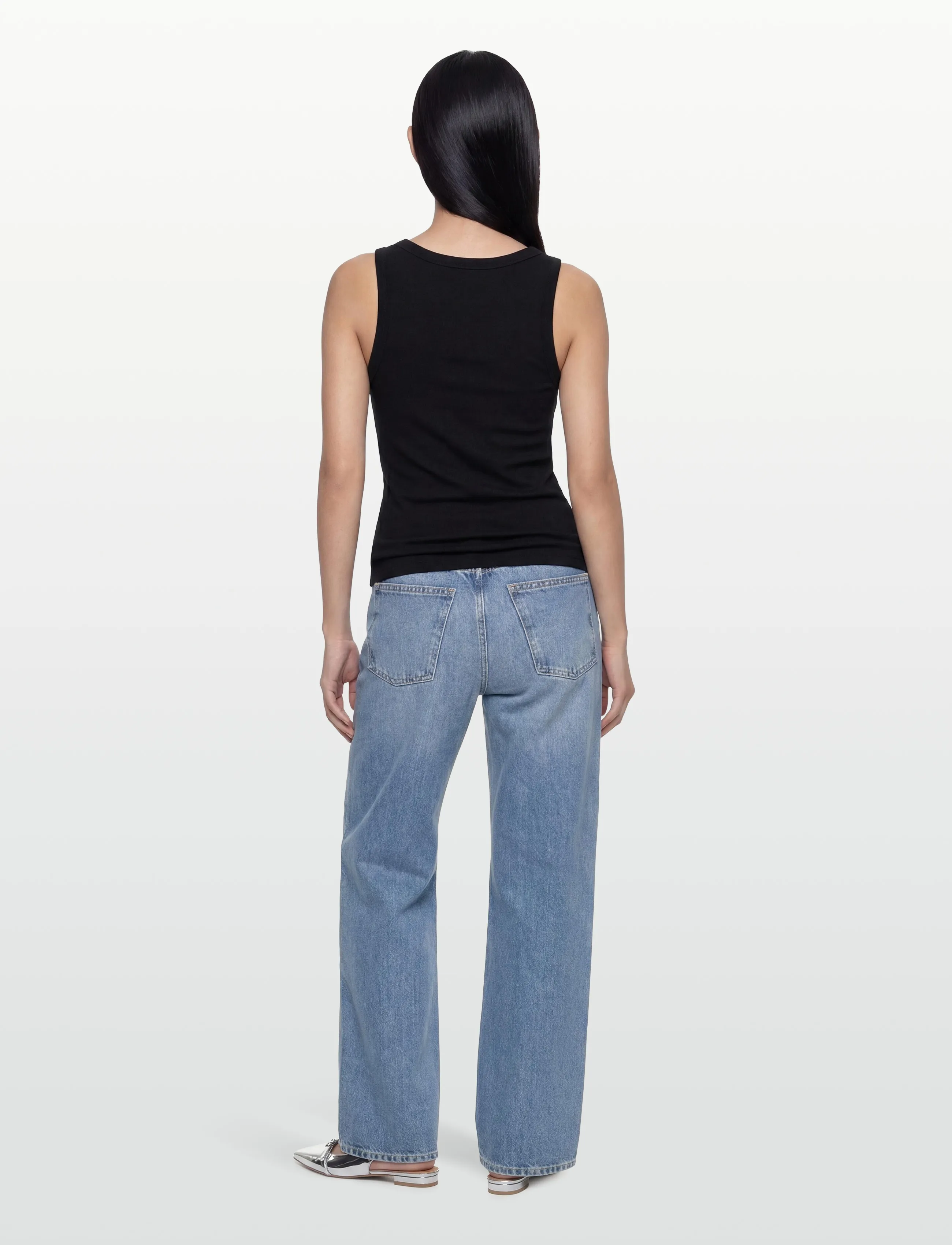 Woodbird - WBDee Rib Tank Top - linnen - black - 4