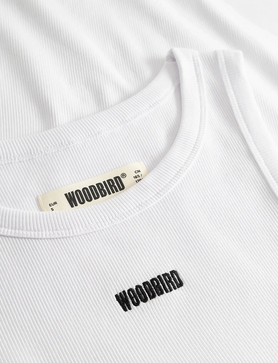 Woodbird - WBDee Rib Tank Top - Ärmellose tops - white - 5
