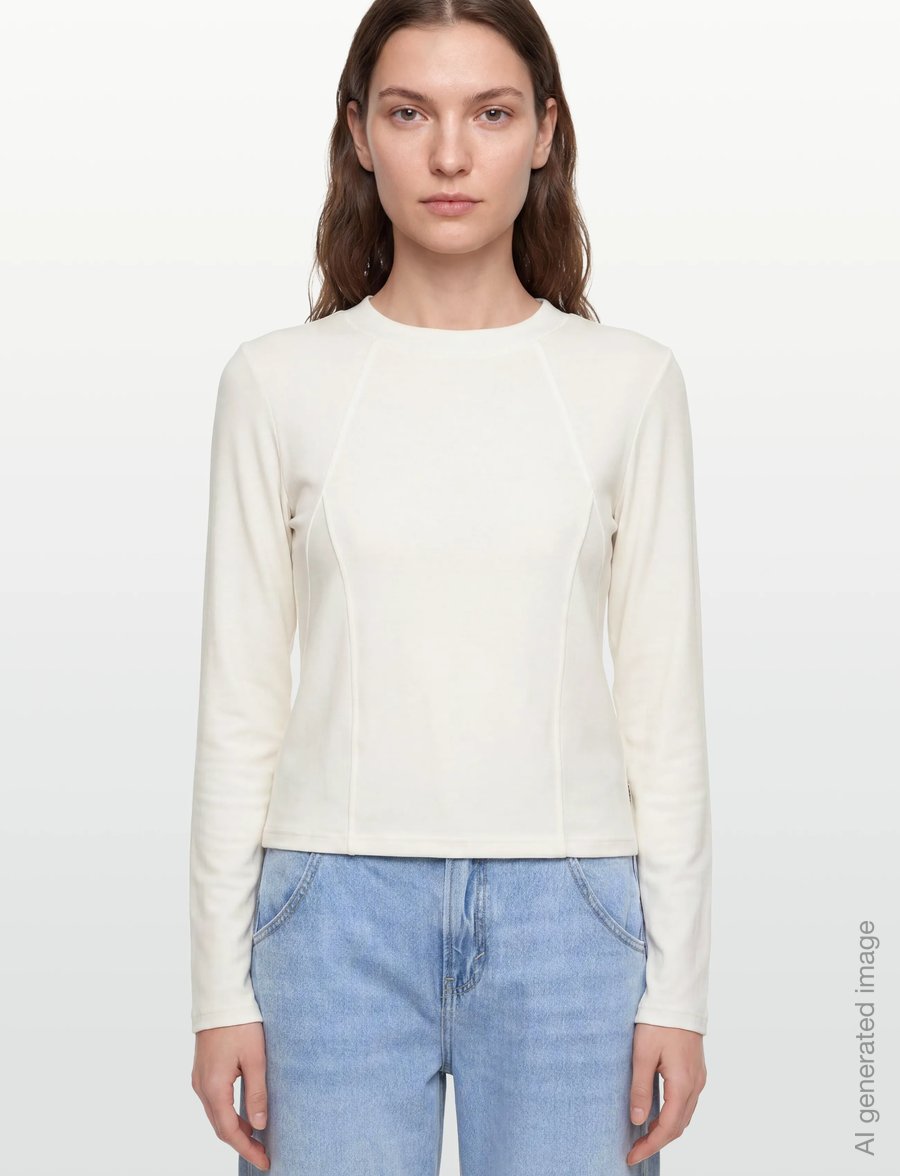 Woodbird - WBXao L/S Tee - långärmade toppar - off white - 3