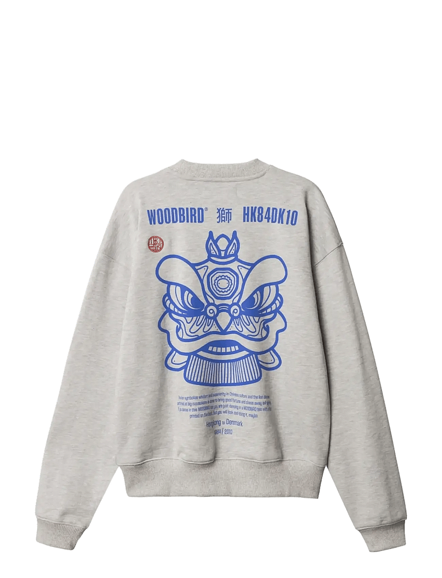 Woodbird - WBCupe Lion Crew - sporta džemperi - light grey melange - 2