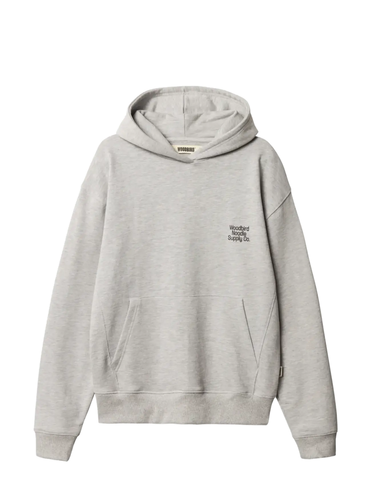 Woodbird WBHarper Supply Hoodie - Uus - LIGHT GREY MELANGE / grey
