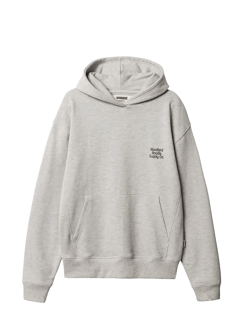 Woodbird - WBHarper Supply Hoodie - hoodies - light grey melange - 1
