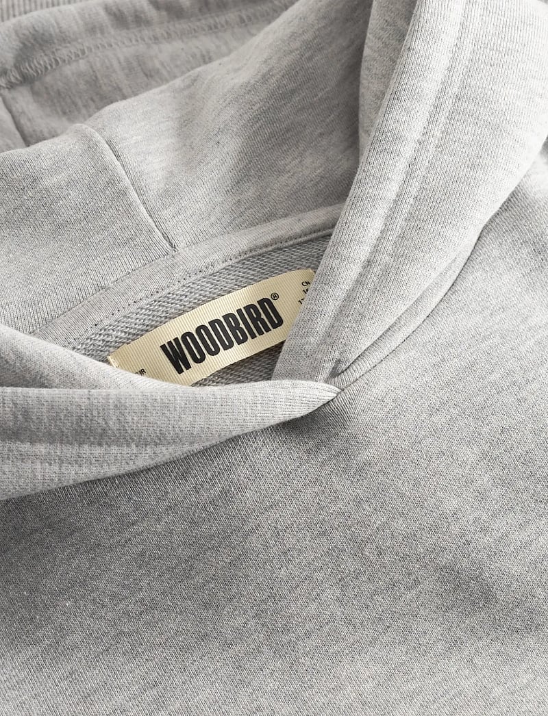 Woodbird - WBHarper Supply Hoodie - hoodies - light grey melange - 5