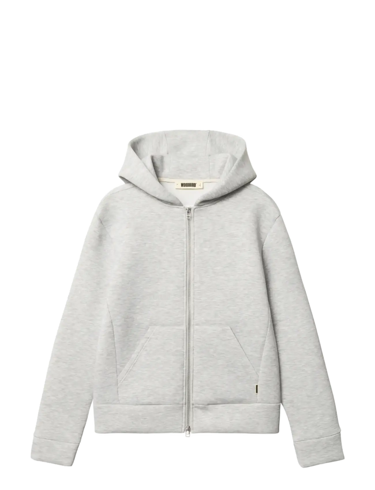 Woodbird WBWuji Scuba Zip Hoodie - Nyheter - LIGHT GREY MELANGE / grey