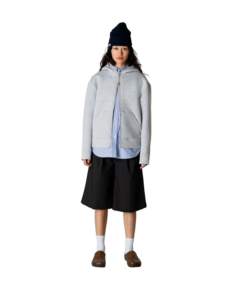 Woodbird - WBWuji Scuba Zip Hoodie - hoodies - light grey melange - 0