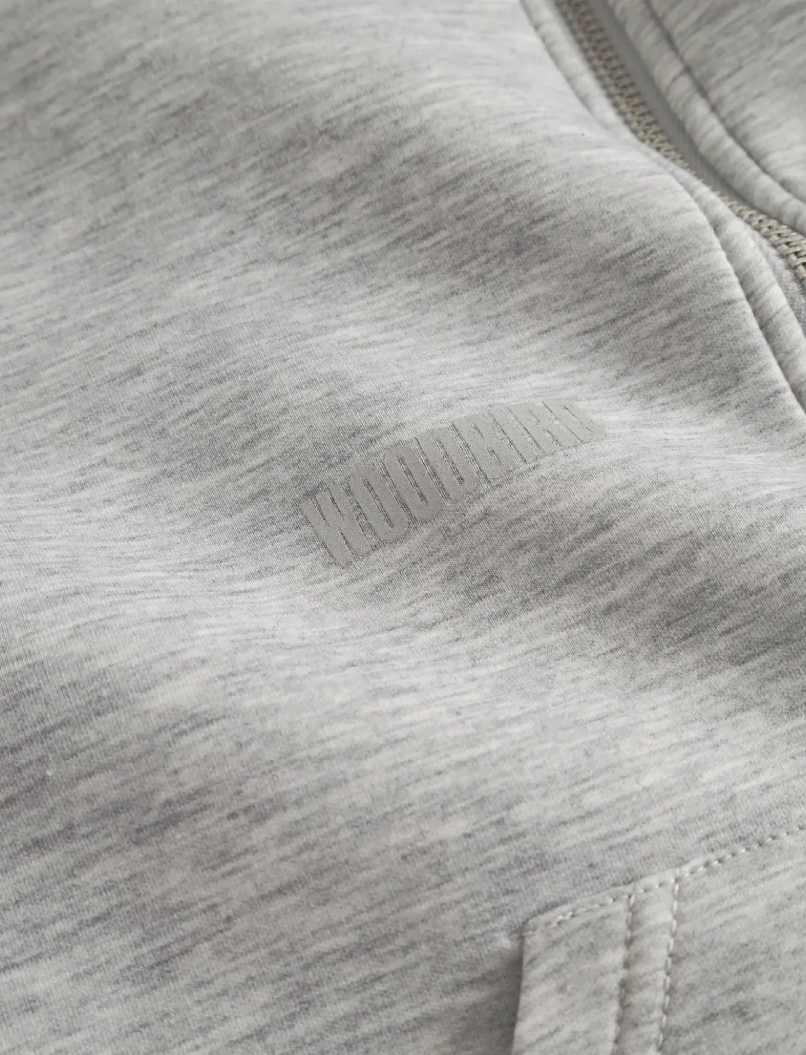 Woodbird - WBWuji Scuba Zip Hoodie - hættetrøjer - light grey melange - 5