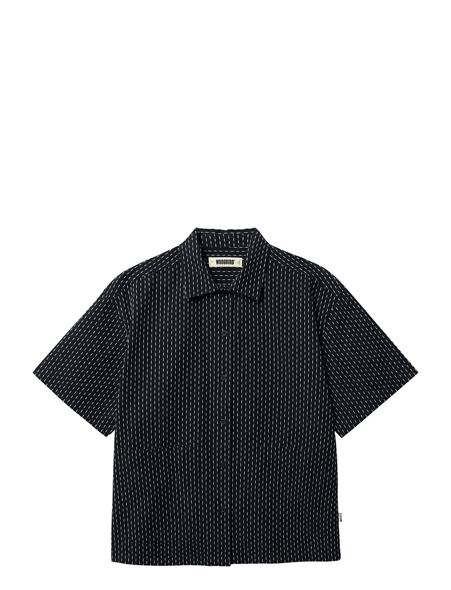 Woodbird - WBLuna Shiko Shirt - marškiniai trumpomis rankovėmis - dark navy - 1