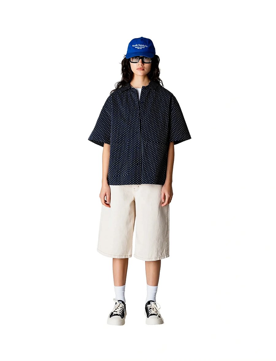 Woodbird - WBLuna Shiko Shirt - marškiniai trumpomis rankovėmis - dark navy - 0